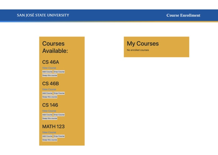 Overhauled Course Enrollment – screenshot 1