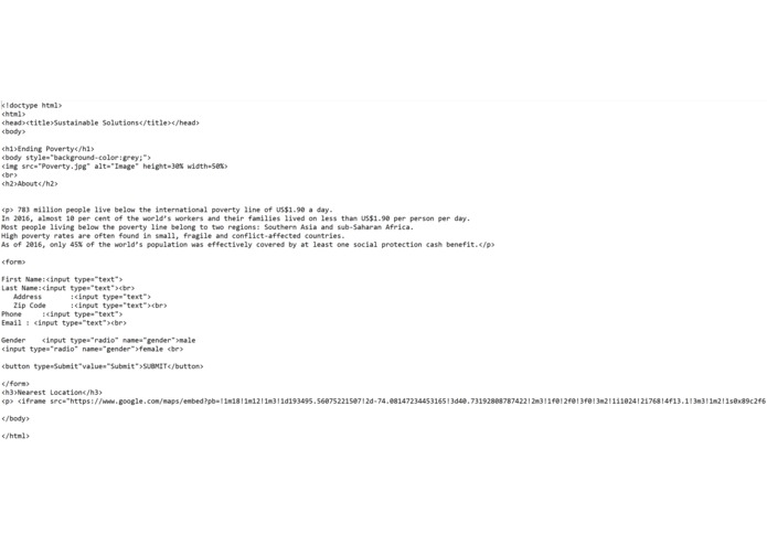 Sustainability website – screenshot 2