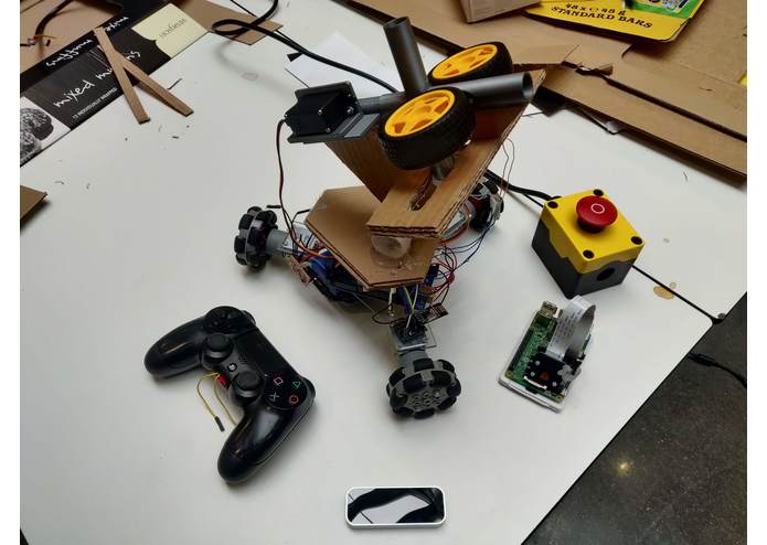 Tri-Omni-directionalWheeled Gesture-Controlled Buggy wTurret – screenshot 1