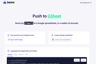 Push to Google Sheets