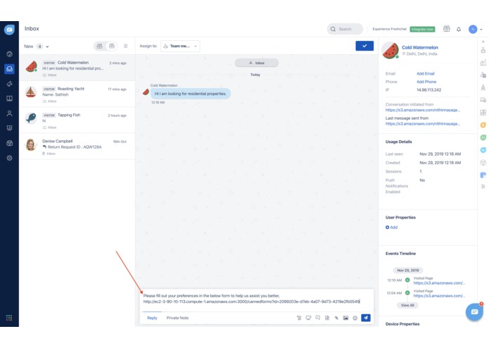 Canned Forms for Freshchat – screenshot 4