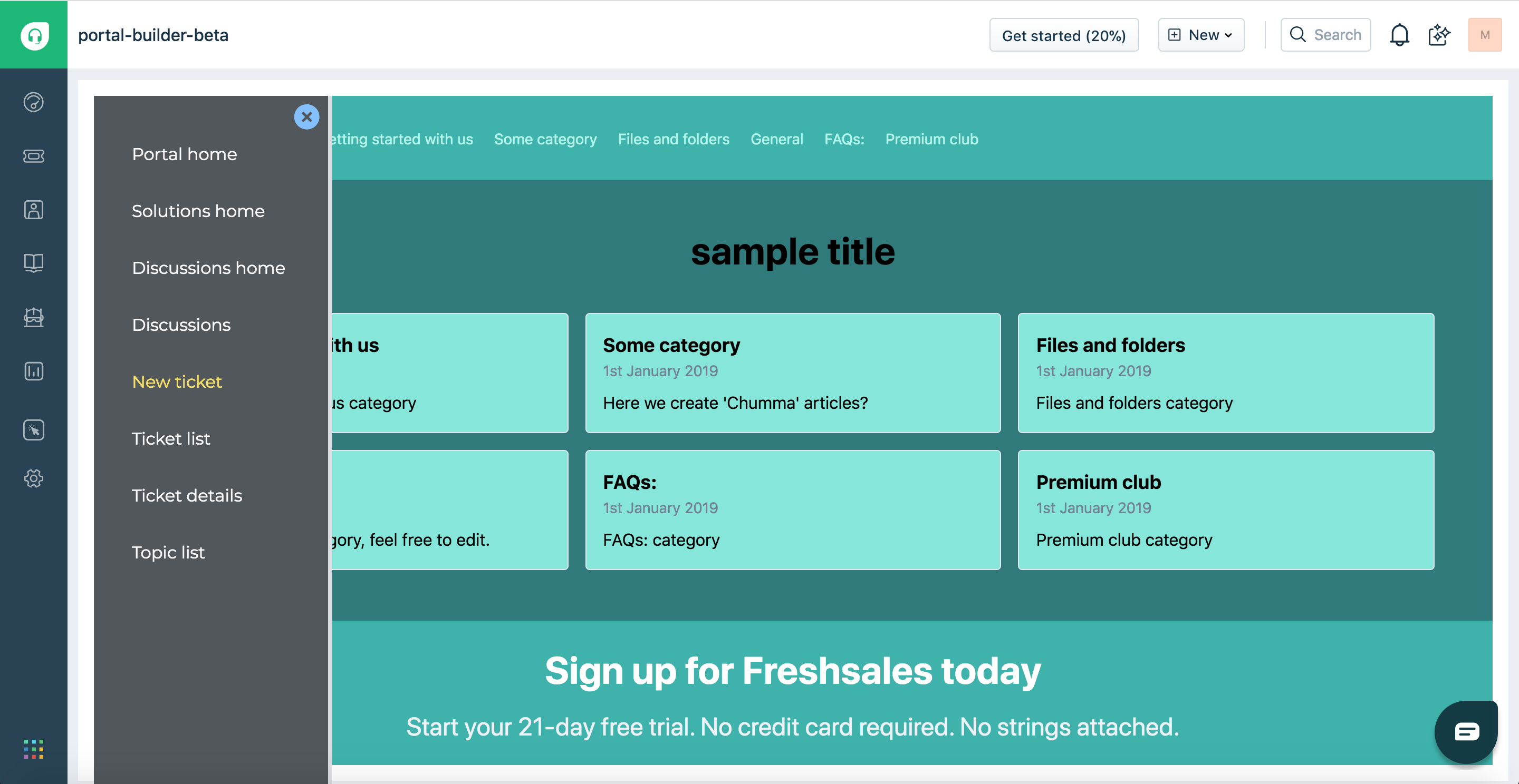 Freshdesk Portal Builder Devpost