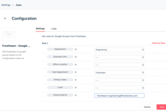 FreshTeam - Google group Sync