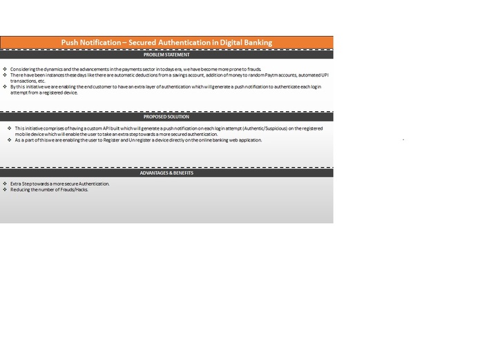 Push Notification -Secured Authentication in Digital Banking – screenshot 1