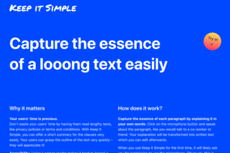 Keep It Simple