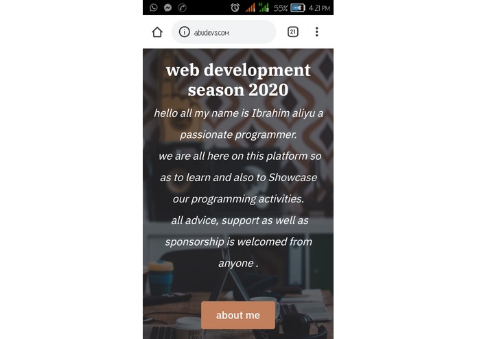 web development season 2020 – screenshot 1