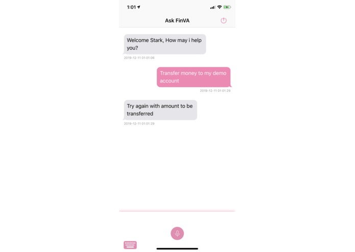 FINVA: FINastra Voice Assistance platform – screenshot 4