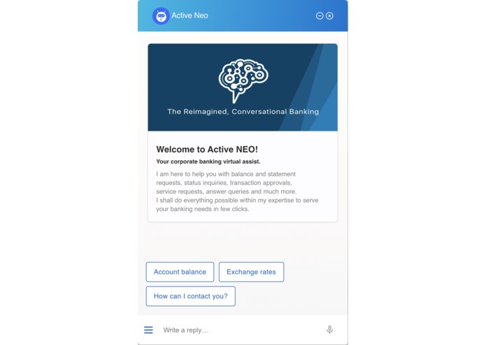 Conversational Business Banking – screenshot 2