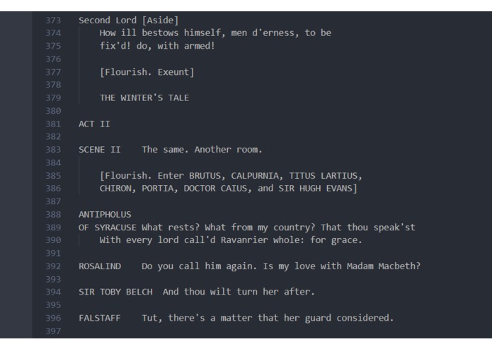 Shakespeare LSTM – screenshot 1