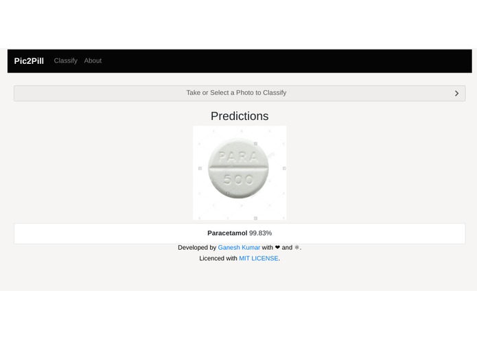 Pic2Pill ! - A Progressive Web based Pill classification App – screenshot 4