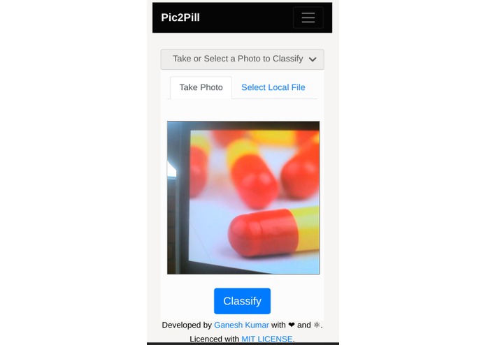 Pic2Pill ! - A Progressive Web based Pill classification App – screenshot 7