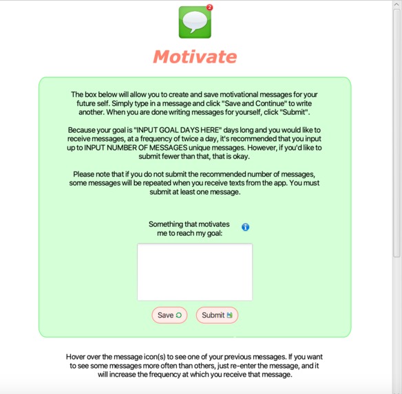 The Motivate App – screenshot 3