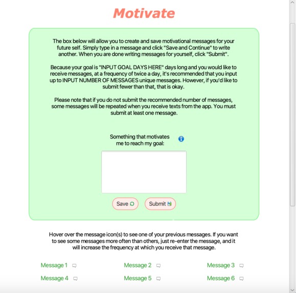 The Motivate App – screenshot 4