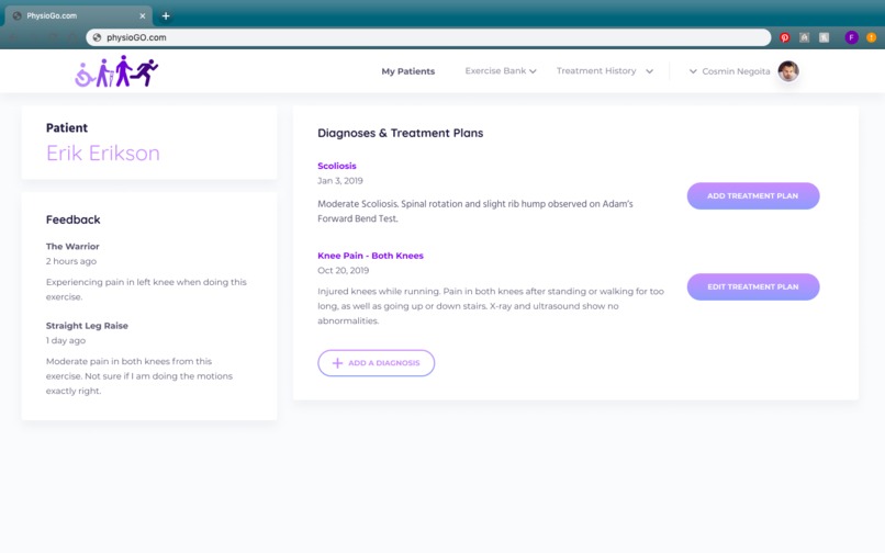 physioGO – screenshot 2