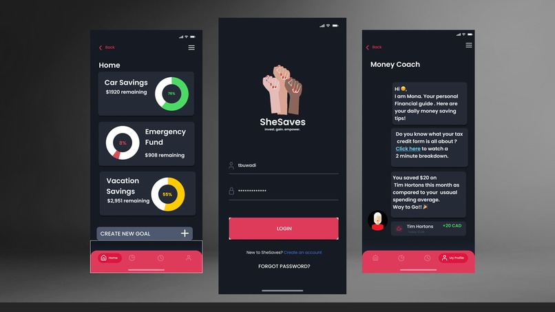 SheSaves – screenshot 1
