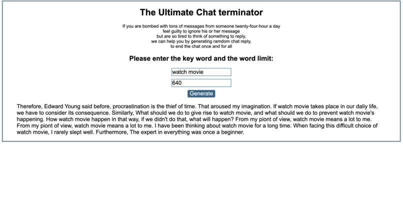 The Ultimate Chat Terminator – screenshot 1