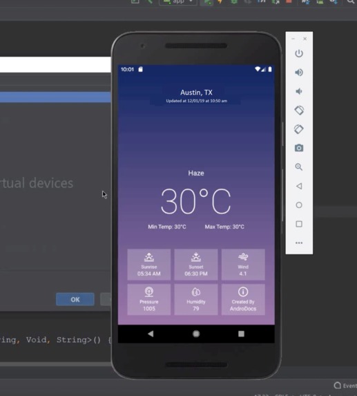 weather app – screenshot 1
