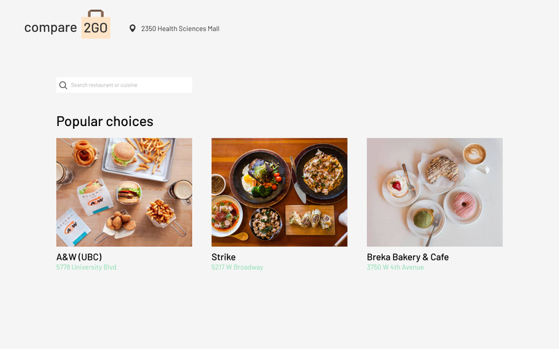 compare 2go – screenshot 2