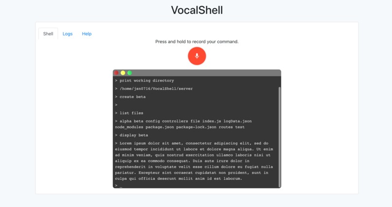VocalShell – screenshot 1