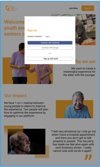 Youth Engaging Seniors – screenshot 2