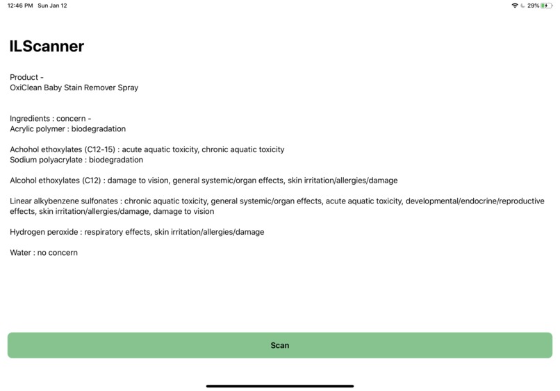 Ingredient Label Scanner – screenshot 1