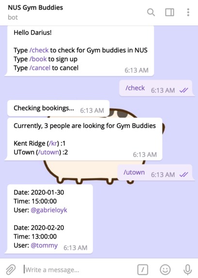 NUS Gym Buddies – screenshot 2