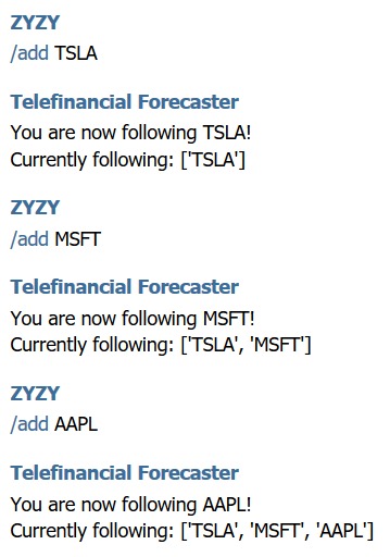 Telefinancial Forecaster – screenshot 2
