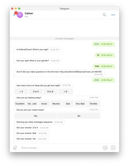 Check-In: A mental wellness bot – screenshot 1