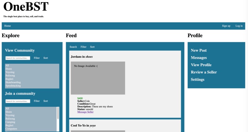 OneBST – screenshot 1