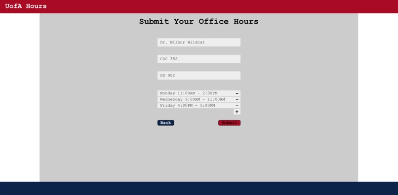 UofA-Hours – screenshot 2