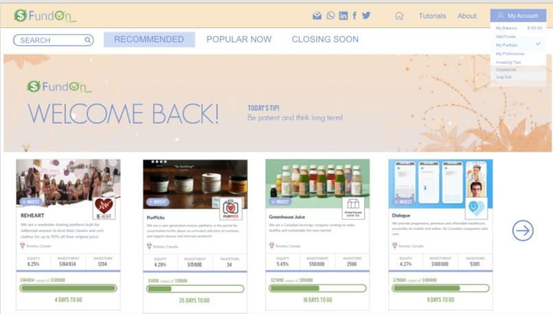 FundOn – screenshot 2