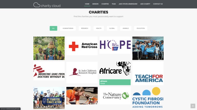 Charity Cloud – screenshot 2