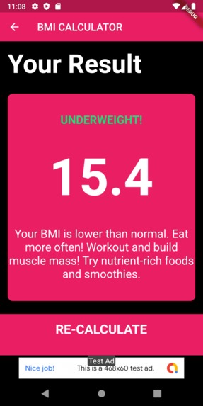 BMI Calculator – screenshot 2