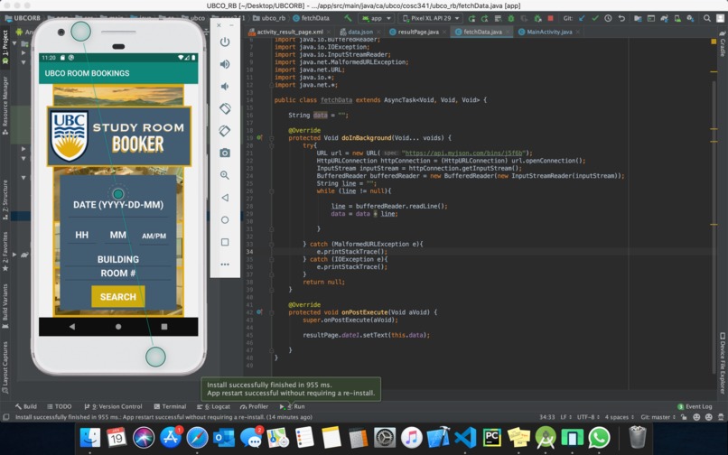 UBC Room Bookings – screenshot 1