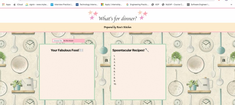 What's for Dinner? Prepared by Rose's Kitchen – screenshot 1