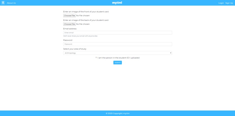 myUni – screenshot 1