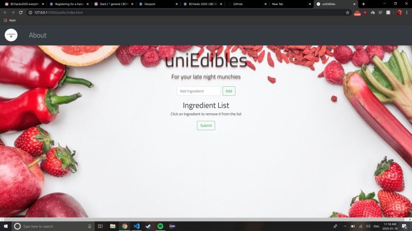 uniEdibles – screenshot 1