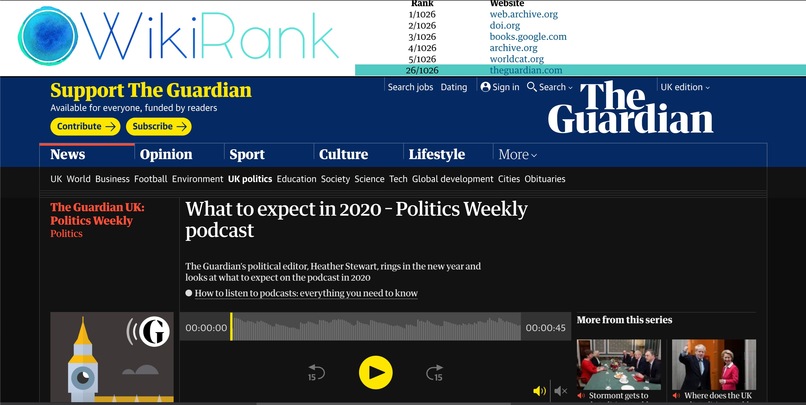 WikiRank – screenshot 1