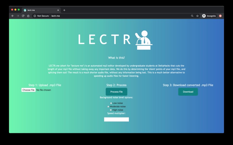lectr.me – screenshot 2