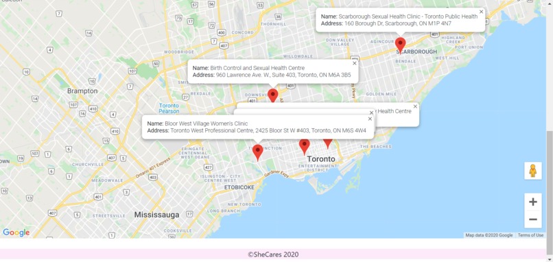 SheCares – screenshot 2