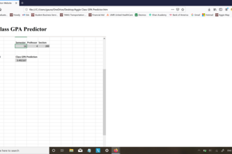 Aggie Class GPA Predictor