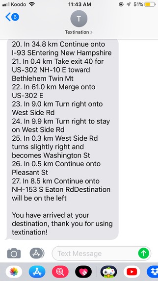 Textination - SMS Directions Chat Bot – screenshot 2