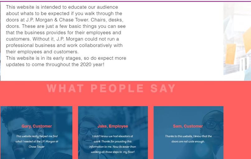 J.P.Morgan&Chase challenge website – screenshot 1