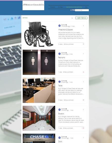 J.P.Morgan&Chase challenge website – screenshot 3