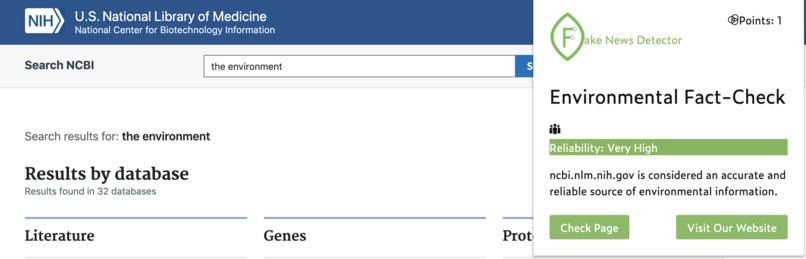 Fake News Detector: Environmental Fact Check – screenshot 1