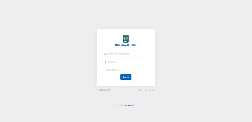 RBC 2050 - Simplified Online Banking – screenshot 1
