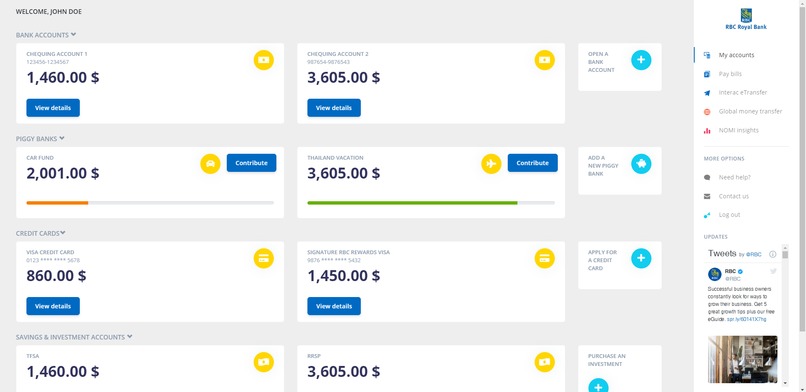 RBC 2050 - Simplified Online Banking – screenshot 2