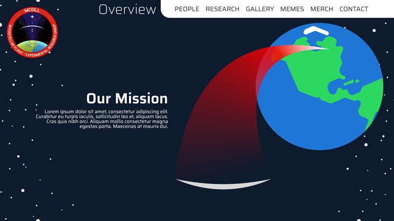 McGill Interstellar Flight Group Website – screenshot 1