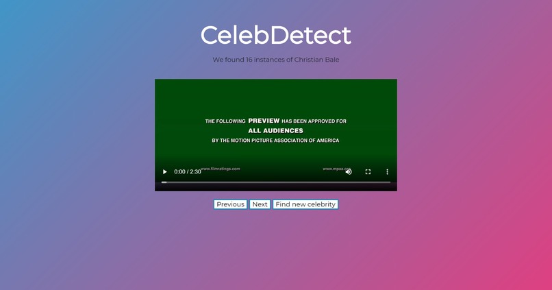 CelebDetect – screenshot 3