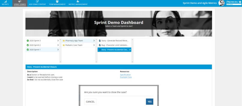 Sprint Demo & Agile Metrics App – screenshot 1